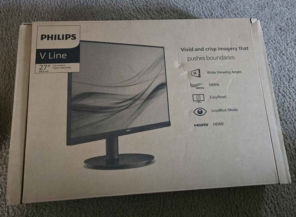 Philips 27 inch Frameless Full HD (1920 x 1080) 100Hz Monitor, VESA, HDMI x 1